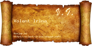 Volent Irina névjegykártya
